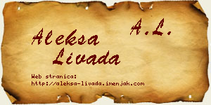 Aleksa Livada vizit kartica
